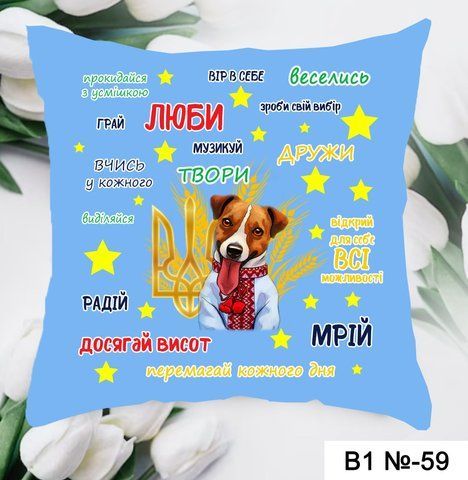 Подушка Вір в себе , люби, ...... В1 59 фото